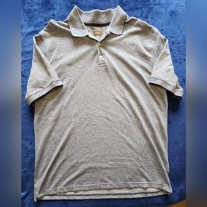 Foundry Gray 100% Cotton Men's 2XL‎ Short Sleeve Polo Shirt